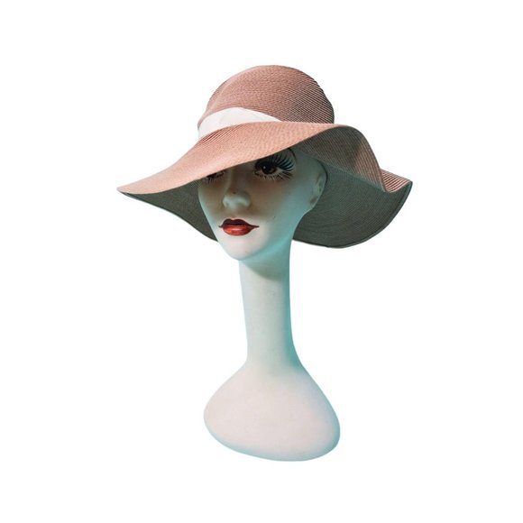 Vintage 1970s Sun Hat Tan Floppy Beach Doree of New York | 22 - Picture 4 of 10